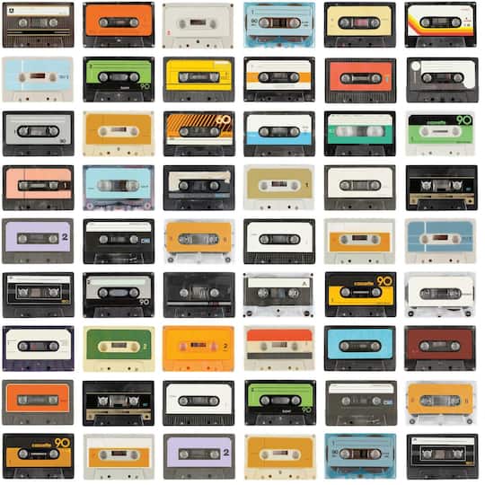 RoomMates Retro Cassettes Peel & Stick Wallpaper